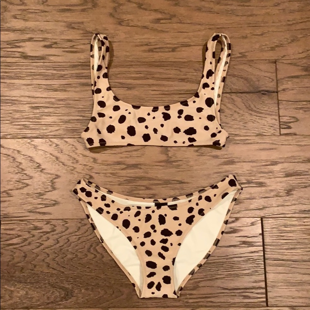 cheetah triangl bathing suit